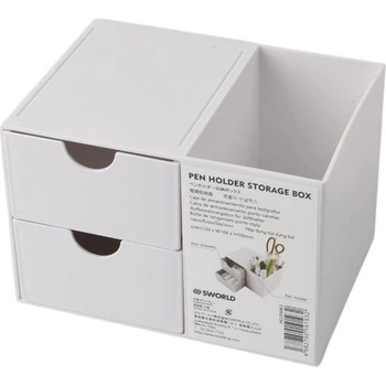 Sworld Органайзер за бюро, с 2 чекмеджета, бял (1060180097)