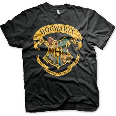 Pánské tričko HARRY POTTER HOGWARTS CREST černá černé