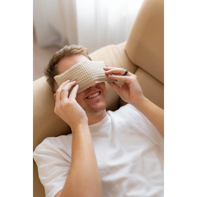 VFstyle nahřívací polštářek na oči s levandulí Orion béžový