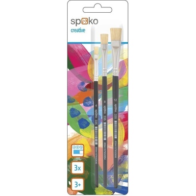 Spoko Sada školních štětců - 3 ks - ploché - S033501303