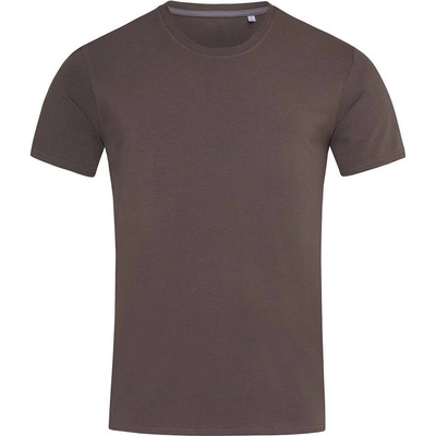 Stedman tričko Clive Crew Neck Dark chocolate hnedé