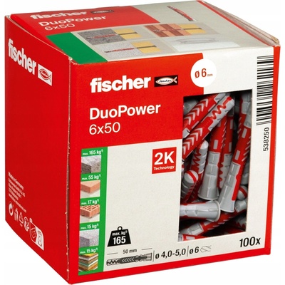 Fischer Hmoždinka DuoPower 6x50mm – Zbozi.Blesk.cz