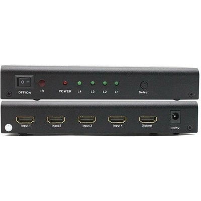 PremiumCord HDMI switch 4:1 s audio výstupy (stereo, toslink, coaxial) khswit41c – Zboží Živě