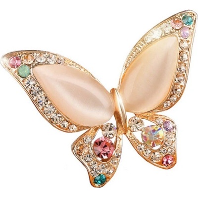 Amparo Miranda Brošňa Motýl Papillon Apricot BP0001 ružova