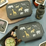 A Little Lovely Company : "Bento" кутия за храна с отделения - 1, 2 л - "Savanna (BBSAGR65)
