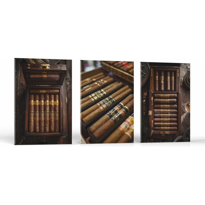 Gentlemans Cigary |Zvýhodnená sada 3 obrazov Rozmery obdĺžnik: 50x75