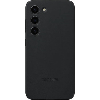 Samsung Leather Cover EF-VS911LBE - оригинален кожен кейс (естествена кожа) за Samsung Galaxy S23 (черен)