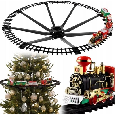 Fééric Lights and Christmas Jazdiaci vlakový vláčik na vianočný stromček, ozdoba na vianočný stromček, 23 prvkov, priemer 87 cm