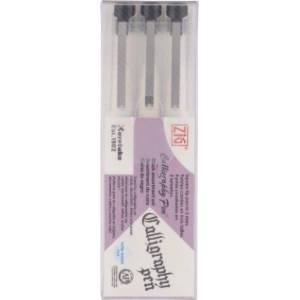 ZIG Калиграфски Писалки 3 - комплект черни (pcs/3v black)