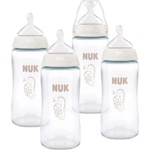 Nuk Комплект стъклени шишета NUK First Choice + - 4 части, 240 ml, размер М (10225363) - baby