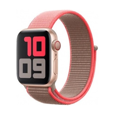 Apple Оригинална текстилна каишка за Apple Watch 42мм, 44мм - Apple Neon Pink Sport Loop (розов-кафяв) (mxmu2zm/a)