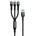 PAVAREAL Кабел Pavareal Q01 3в1 USB, 120W, 1.2m - Черен - 6971214862248 (6971214862248)