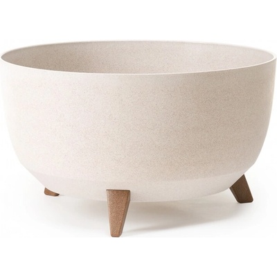 Lamela Plastová mísa na nožkách ROMA ECO WOOD 47 cm, bílá