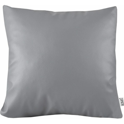 EMI Polštář šedý ekokůže 45x45