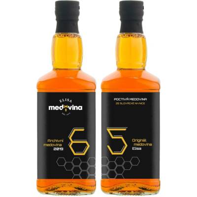 Medovina Elisa dárek k 65. narozeninám 11% 2 x 0,5 l