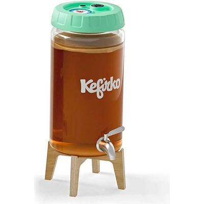 Kefirko Kombucha fermenter se stojánkem a výčepem 4 l zelený – Hledejceny.cz