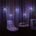  Комплект 2 броя 120 LEDs декорация огнено "глухарче" с дистанционно управление
