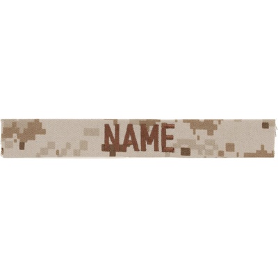 MILITARY RANGE Nášivka menovka 3x "NAME" MARPAT DESERT