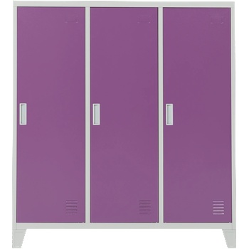 МЕТАЛЕН ШКАФ cr-1605-3 jz - СИВ/СВЕТ ЛИЛАВ