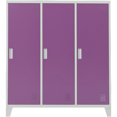 МЕТАЛЕН ШКАФ cr-1605-3 jz - СИВ/СВЕТ ЛИЛАВ