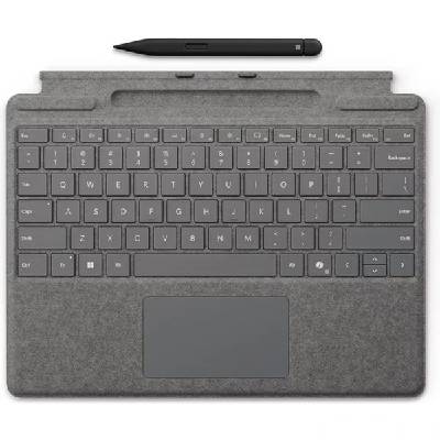 Microsoft Surface Pro Keyboard + Slim Pen, Pen Storage, Copilot Button CZ, Platinum 8X6-00235?CZ