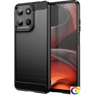 Motorola Moto G05 4G / E15 4G Удароустойчив Carbon Fiber Калъф и Протектор