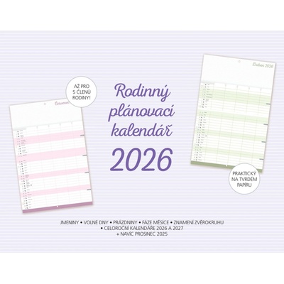 Rodinný plánovací prázdný 2026