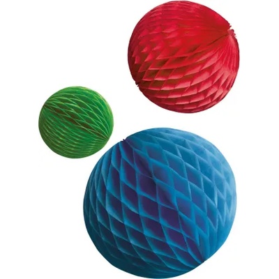 Amscan Комплект хартиени топки - микс от цветове