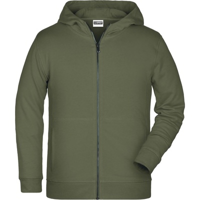 Daiber JN 8026K dětská mikina na zip olive