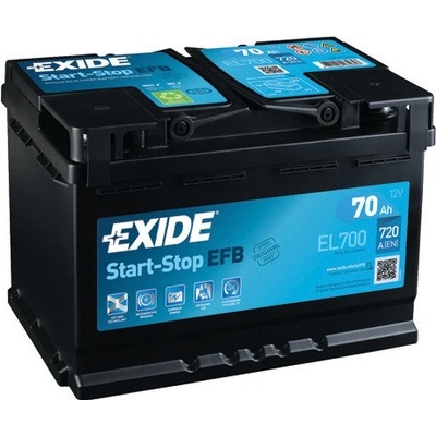 Exide Start-Stop EFB 12V 70Ah 720A EL700 – Zboží Mobilmania