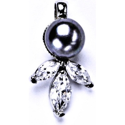 Čištín stříbrný přívěšek s přírodní perlou, P 1248