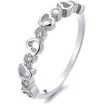 Silenti Jewelry Сребърен пръстен "Симпатия" - 9 - 59.5мм (19.1мм диам. )