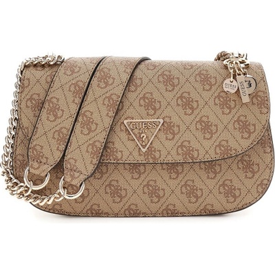 GUESS Eco Erica Convertible Xbody Flap Latte Logo Crossbody kabelka