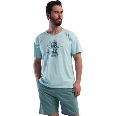 Pyžamo s krátkým rukávem a kraťasy Prosím, nerušte. Už jsem dostatečně narušený 1P1948 zelená