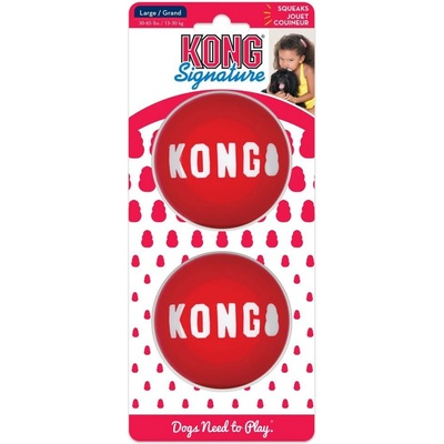 Kong Hračka guma Signature loptu 2 ks M
