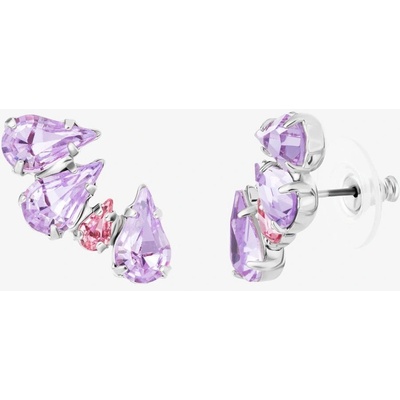 Preciosa Bižuterní náušnice Sweet Drop kapky s českým křišťálem Preciosa violet 2469 56
