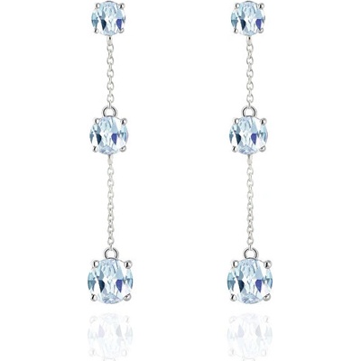 Beneto Exclusive elegantné strieborné náušnice s topazmi TOPAGUP2718