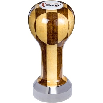 Buna Café tamper lak šachovnica, SP, nerez mat, plochý 41 mm