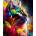 Norimpex - Puzzle Diamant painting: Colorful cat 30x40cm - 1 - 39 piese