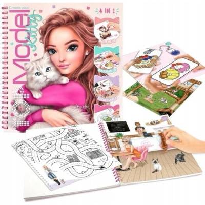 TOP MODEL KREATÍVNA Omaľovánka S NÁLEPKAMI KITTY 14213