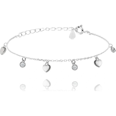 Minet stříbrný s drobnými srdíčky JMAN0275SB16