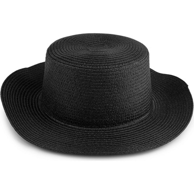Dámský letní klobouk / slamák k dozdobení 3 černá