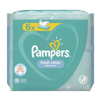 Image 1 of Pampers Fresh Clean, мокри кърпички, 6х52бр (8001841078175)