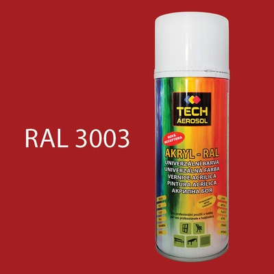 Tech aerosol akrylátové barvy 400ml RAL 3003 Rubínová červená