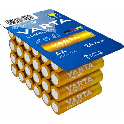 VARTA Алкални батерии VARTA - Longlife, AA, 24 бр (4106301124)