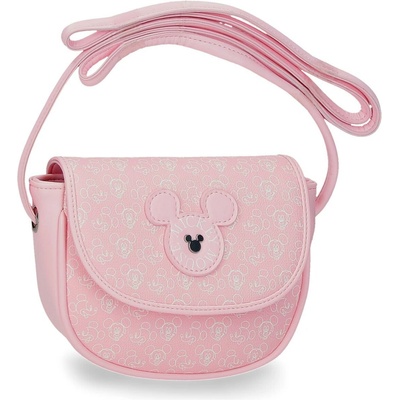 Enso Dívčí crossbody kabelka s klopou Mickey Mouse Cloudline růžová