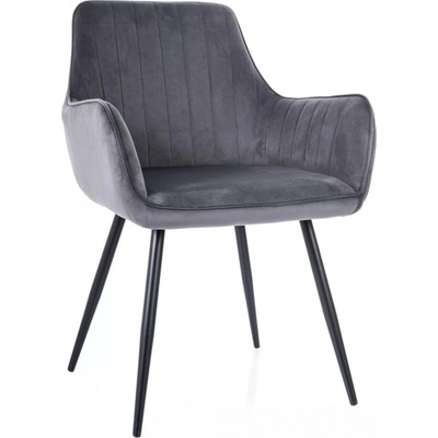 Textilomanie Apple šedá Sametová s černými nohami