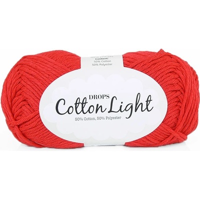 Příze DROPS Cotton light 32 - červená