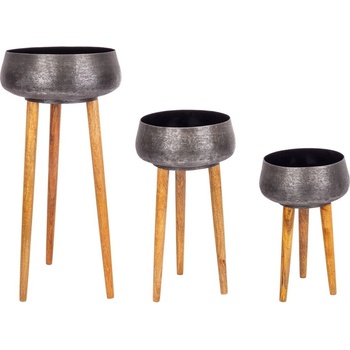 Bizzotto КОМПЛЕКТ 3 varanasi ЧЕРНИ ВАЗИ (0182959)