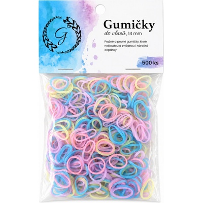 Pevné elastické gumičky do vlasů 500 ks – pastelové – Zbozi.Blesk.cz